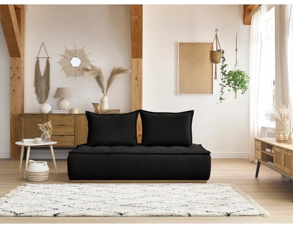 Czarna sofa z materiału bouclé 175 cm Elisa – Bobochic Paris