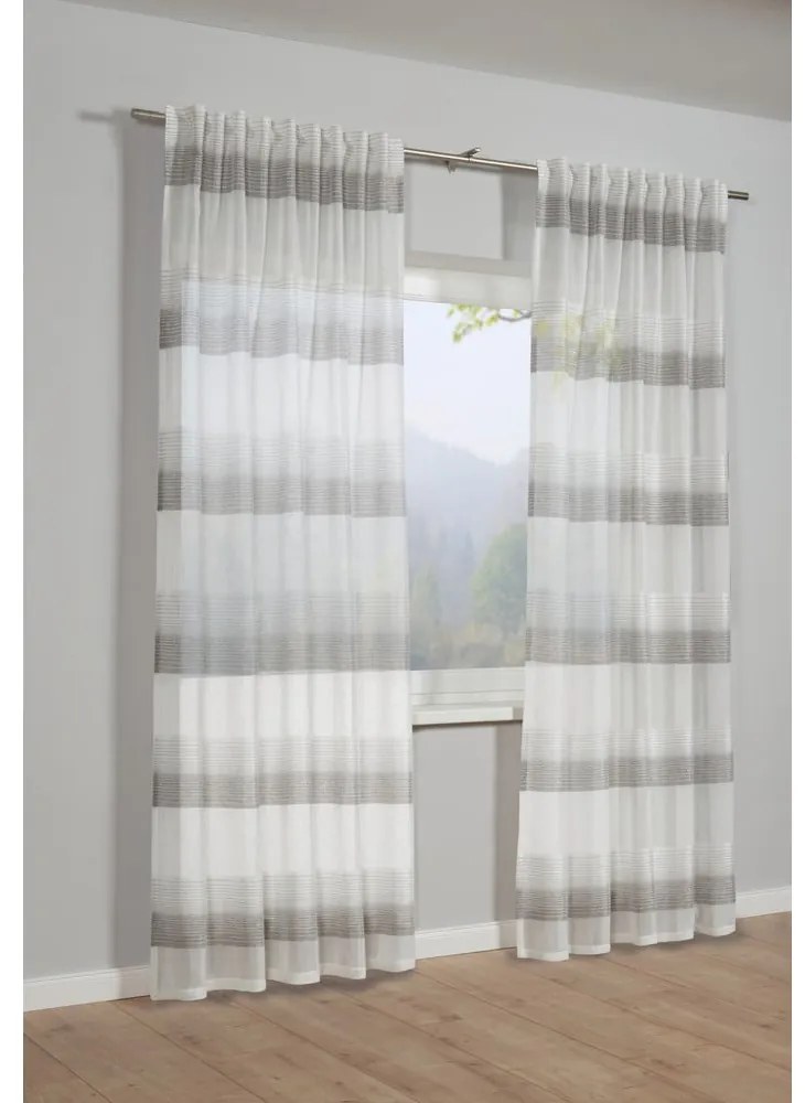 Szara firanka 245x140 cm Etamine – Gardinia