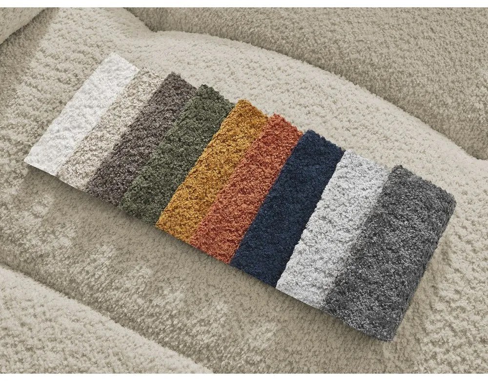 Beżowy podnóżek z materiału bouclé Roxelane – Bobochic Paris