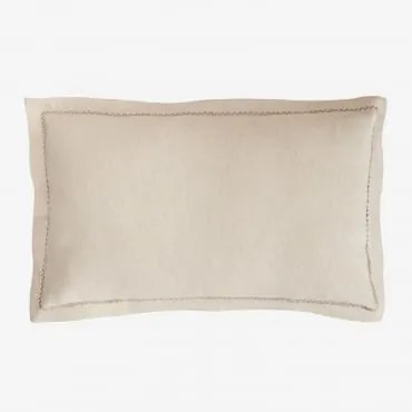 Poduszka Prostokątna 30x50 Cm Z Bawełny I Lnu Nisora Nude Beżowy - Sklum