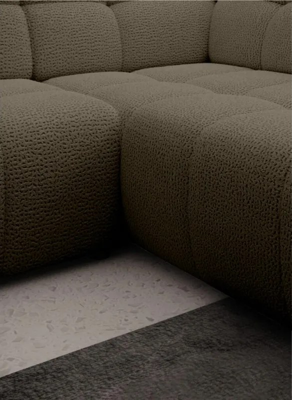 Narożnik COCOON L z elektryczną regulacją siedziska Prawostronny w tkaninie JAGUAR 08