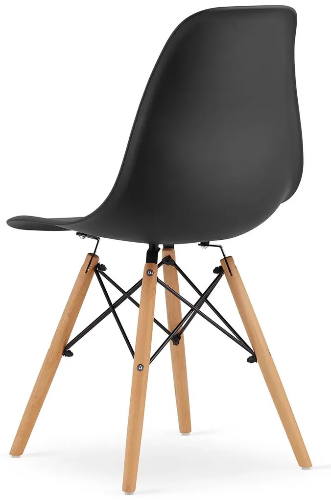 Czarne krzesło w stylu nowoczesnym T6-B40