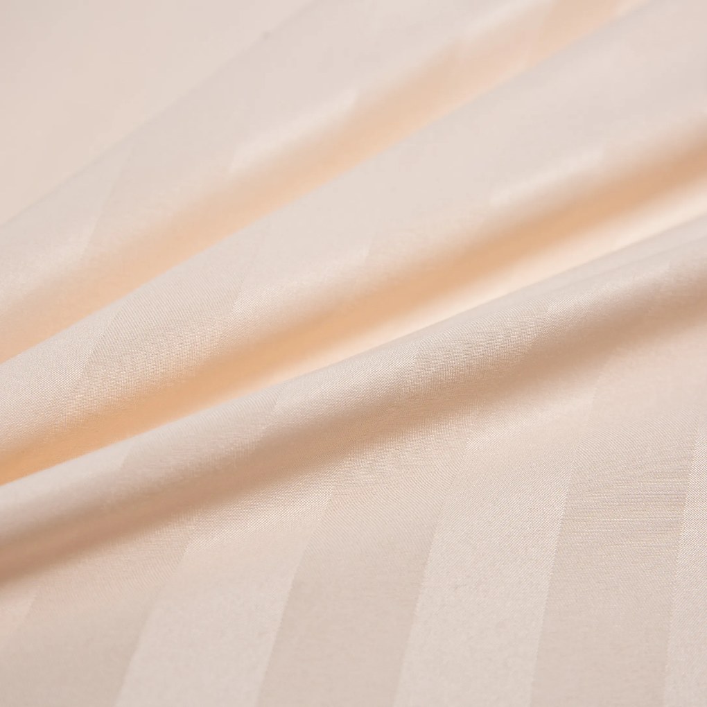 PrzytulneMieszkanie.pl PrzytulneMieszkanie.pl Hotelowa pościel z mikrowłókna JASMINE szampański - pasek 2 cm Rozmiar pościeli: 70 x 90 cm | 140 x 200 cm