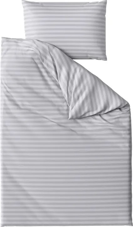 PrzytulneMieszkanie.pl PrzytulneMieszkanie.pl Hotelowa pościel z mikrofibry JASMINE jasnoszary - pasek 2 cm Rozmiar pościeli: 2 szt 70 x 90 cm | 200 x 220 cm