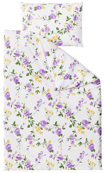 PrzytulneMieszkanie.pl PrzytulneMieszkanie.pl Pościel z kory SPRING GARDEN fioletowa Rozmiar pościeli: 70 x 90 cm | 140 x 200 cm