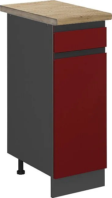 Szafka dolna do kuchni czerwony 30x60x81.6 r-line