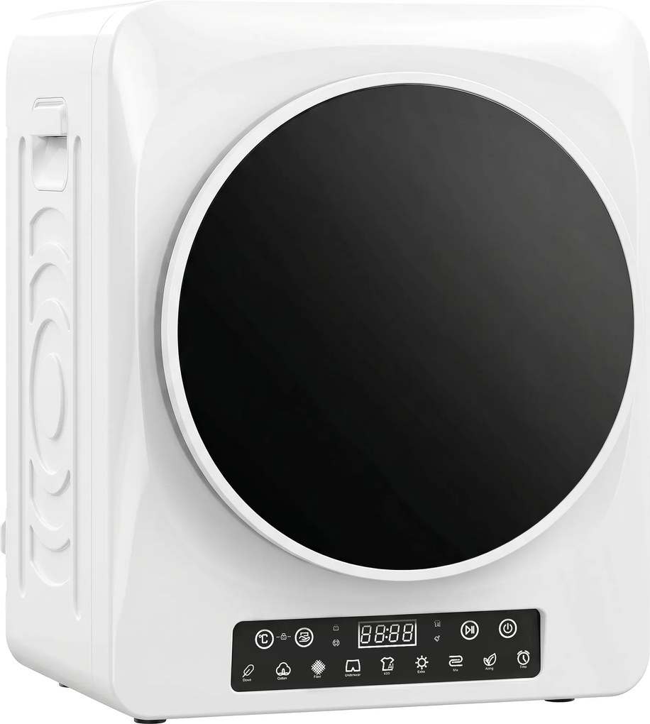 HOMCOM 1000 W kompaktowa suszarka wywiewowa z trybem Extra-suchy i ECO, ustawienia timera i temperatury, Biały | Aosom PL
