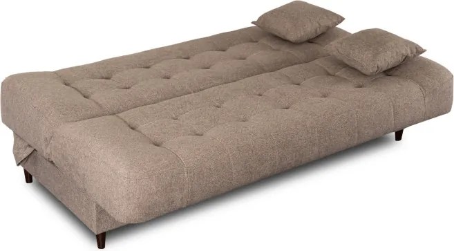 Sofa z Funkcją Spania NEPAL Wersalka Rozkładana Dwuosobowa Brązowa Nowoczesna do Salonu