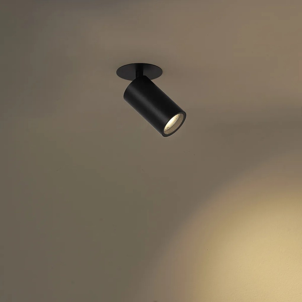 Nowoczesny reflektor wpuszczany czarny GU10 50 mm IP44 - Chels