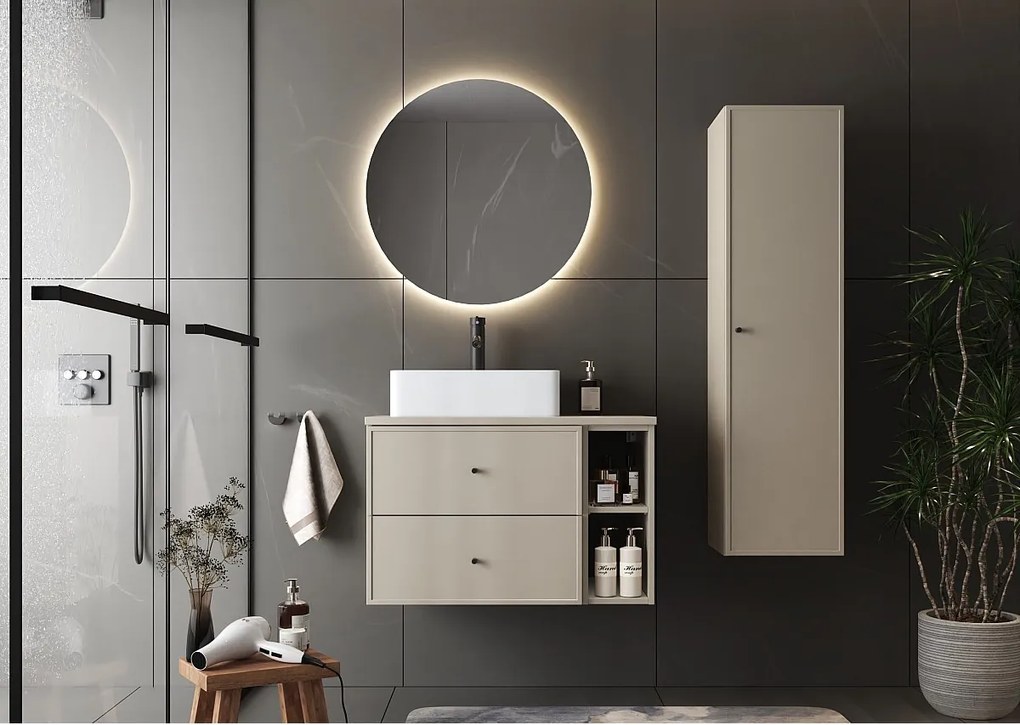 Kaszmirowa Szafka pod Umywalkę 60cm 2 Szuflady Marco