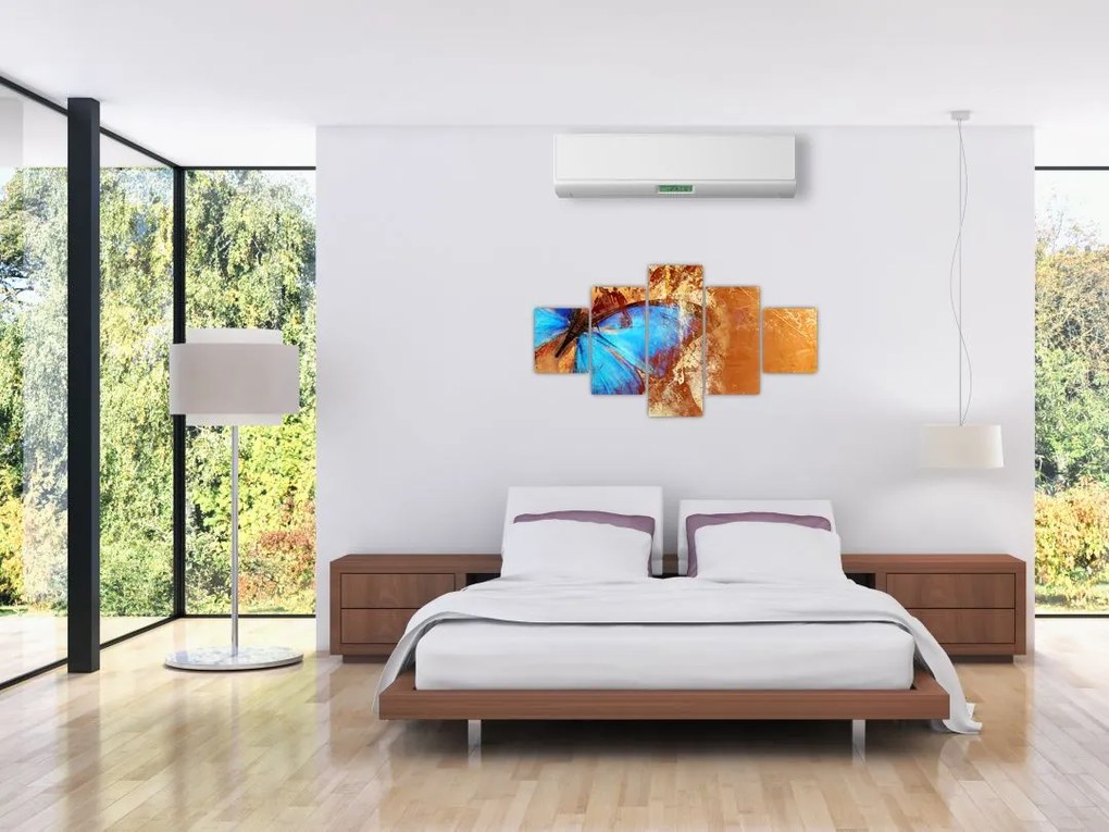 Obraz - Niebieski motyl (125x70 cm)