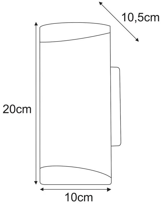 Czarny nowoczesny kinkiet tuba - 9X A460 A4-Z01