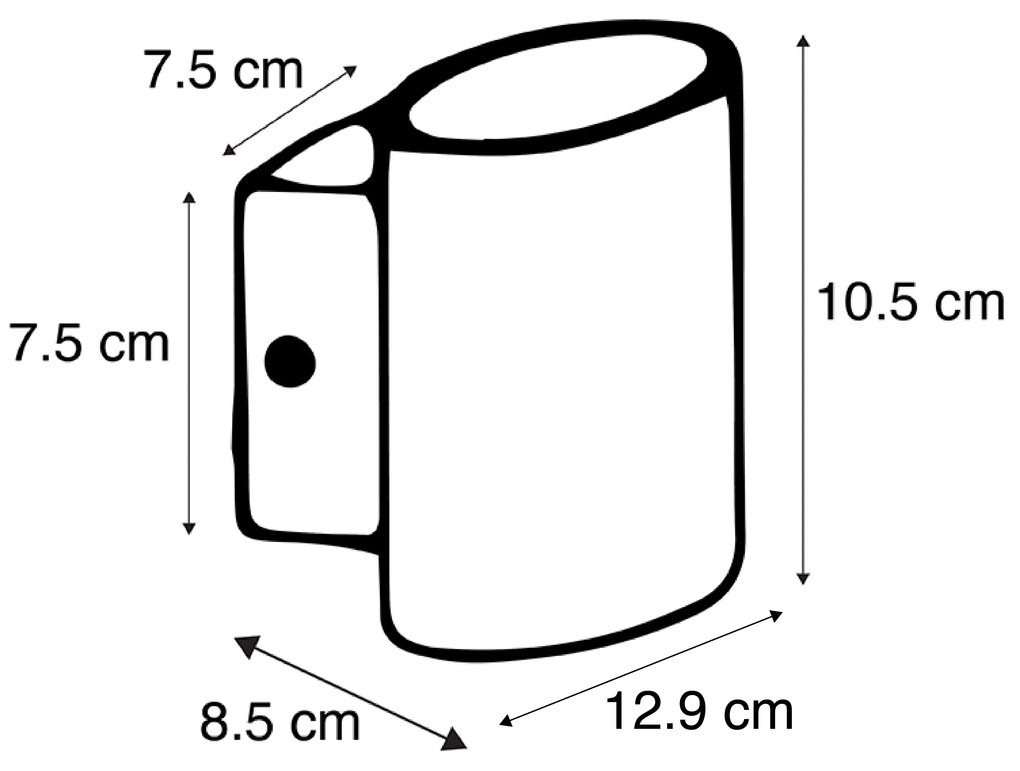 Zewnetrzna Nowoczesna lampa ścienna zewnętrzna czarna z wbudowanym LED IP44 - Ovum Nowoczesny Oswietlenie zewnetrzne