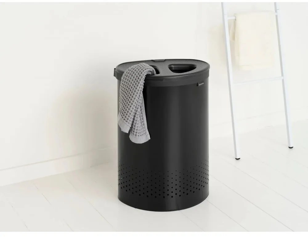 Biały metalowy kosz na pranie 55 l Selector – Brabantia