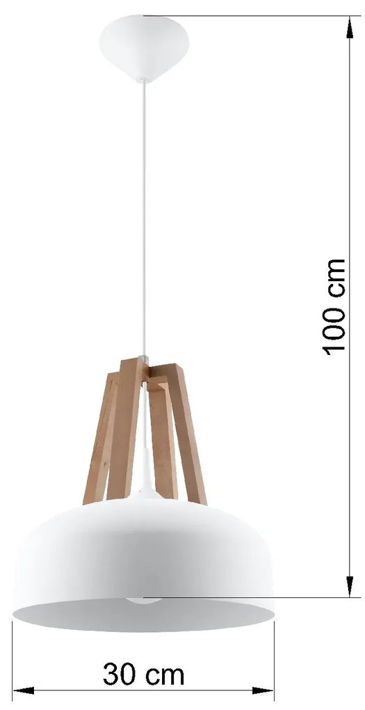 Biała skandynawska lampa wisząca - EX516 D8-B86