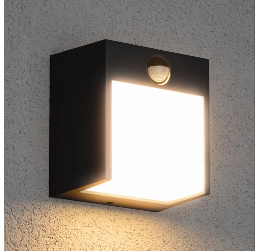 Brilagi-LED zewnętrzna lampa ścienna z czujnikiem TERNI LED/12W/230V antr. IP44
