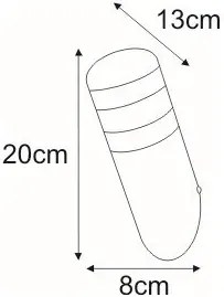 Nowoczesny kinkiet ogrodowy LED chrom - 4X S301 C4-P49