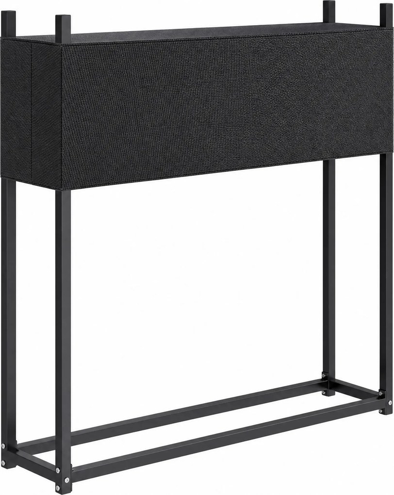 Outsunny Stojak na drewno 106 x 25 x 113 cm regał na drewno z pokrowcem 600D-Oxford rama stalowa do 250 kg Czarny | Aosom PL