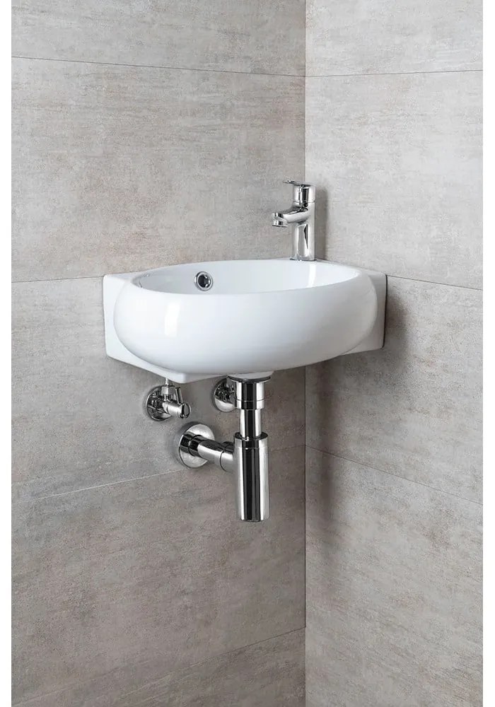 Biała ceramiczna umywalka 43x28,5 cm Ribera – Sapho