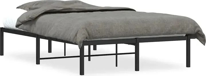 Czarne Metalowe Łóżko Industrialne 140X200 Cm 120 Cm D5-G18