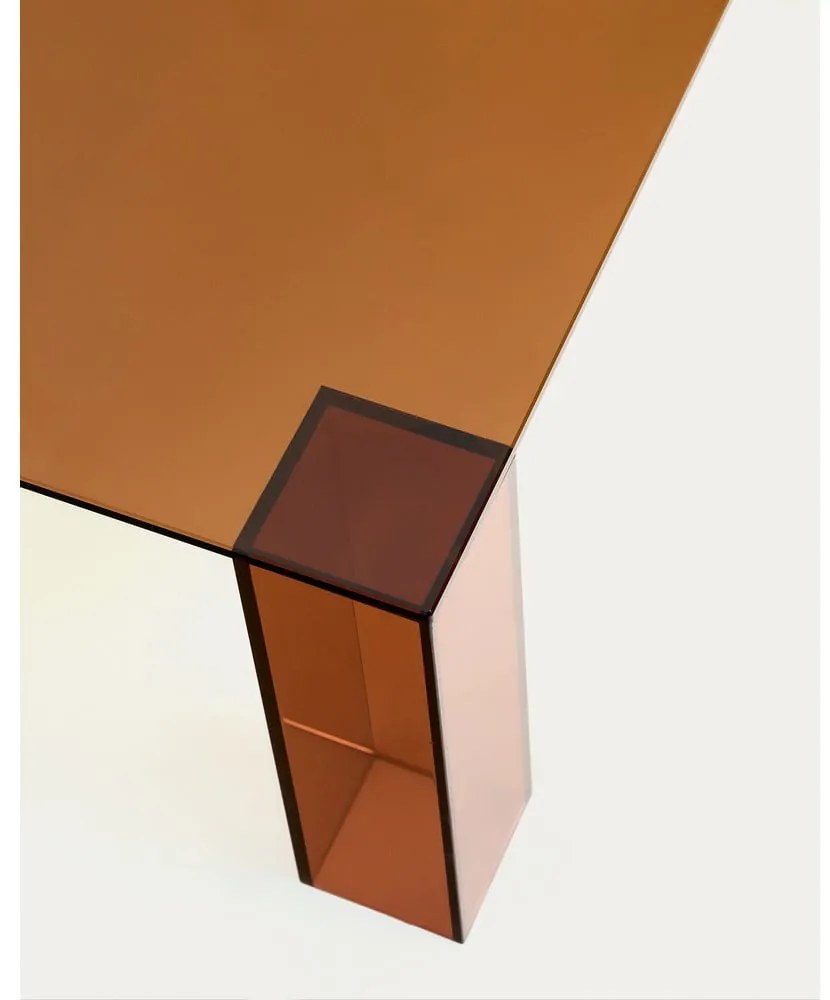 Brązowy szklany stolik 85x85 cm Adularia – Kave Home