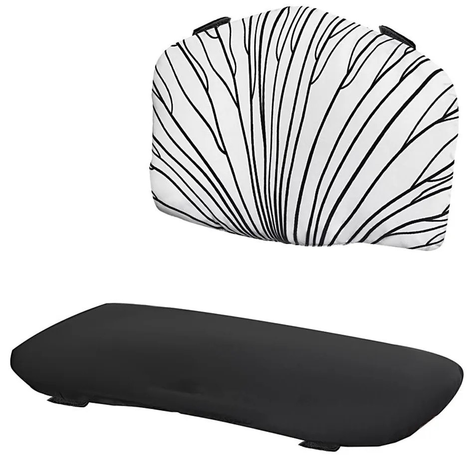 KINDERKRAFT - Wkładka do krzesełka do karmienia ENOCK czarna/biała