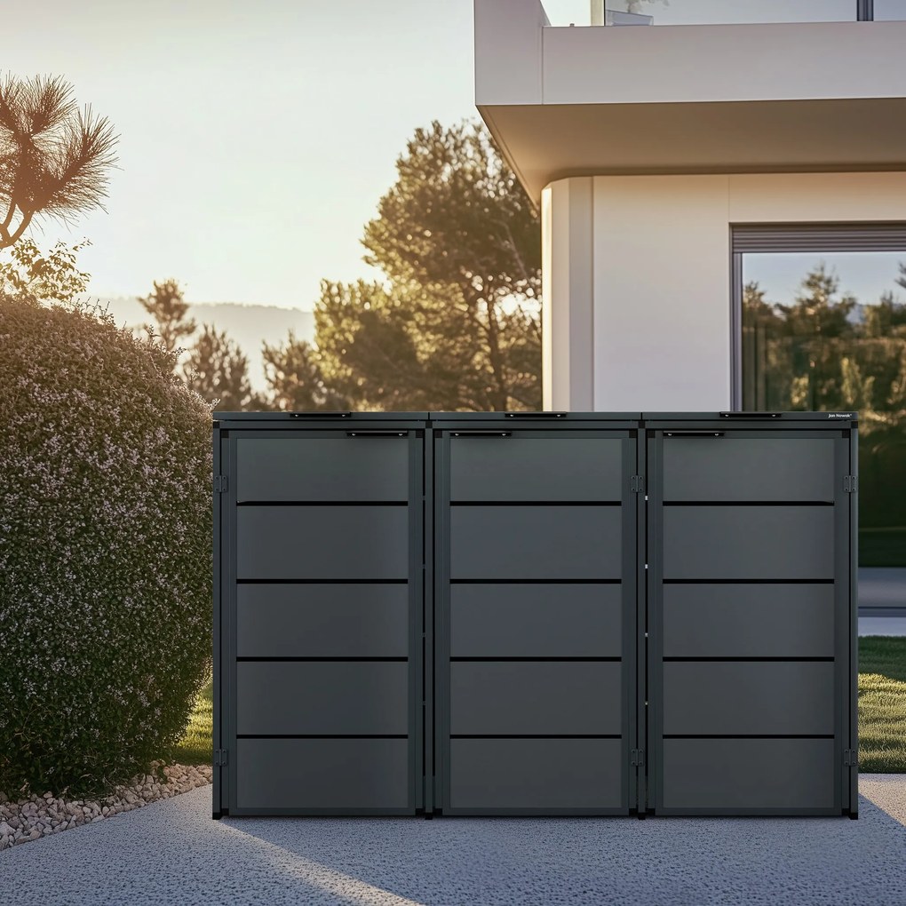 Zabudowa śmietnikowa 240L trzykomorowa, antracyt
