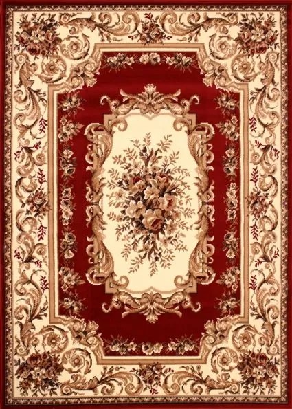 Dywan Country Bukiet w ramie bordowy 080x100 Chodnik