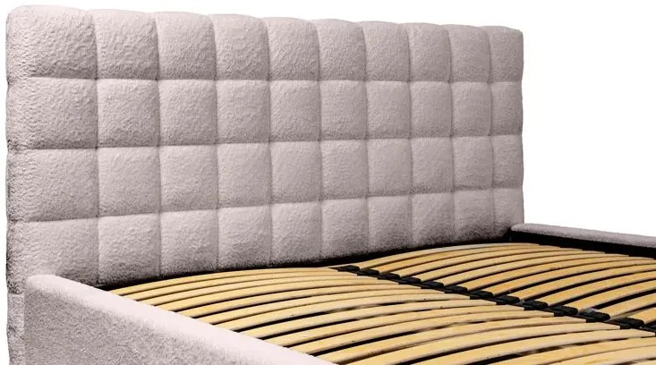 Tapicerowane łóżko dwuosobowe cappuccino K1-N54