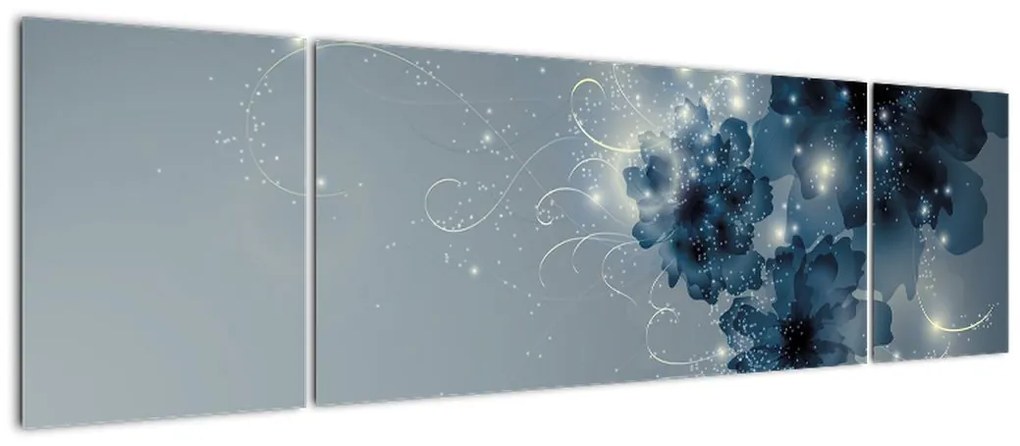 Obraz - Delikatne kwiaty (170x50 cm)