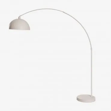 Lampa Podłogowa Diala Z Żelaza Kremowa Tapioca & ↑210 Cm - Sklum