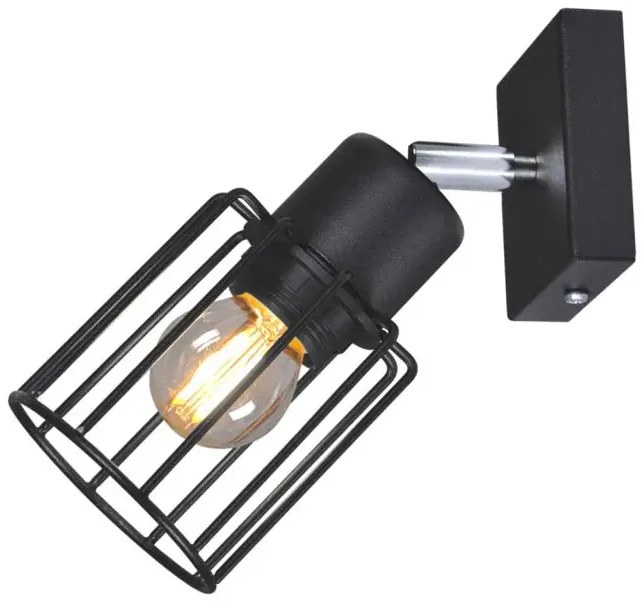 Czarny druciany loftowy kinkiet - S578-Syntio