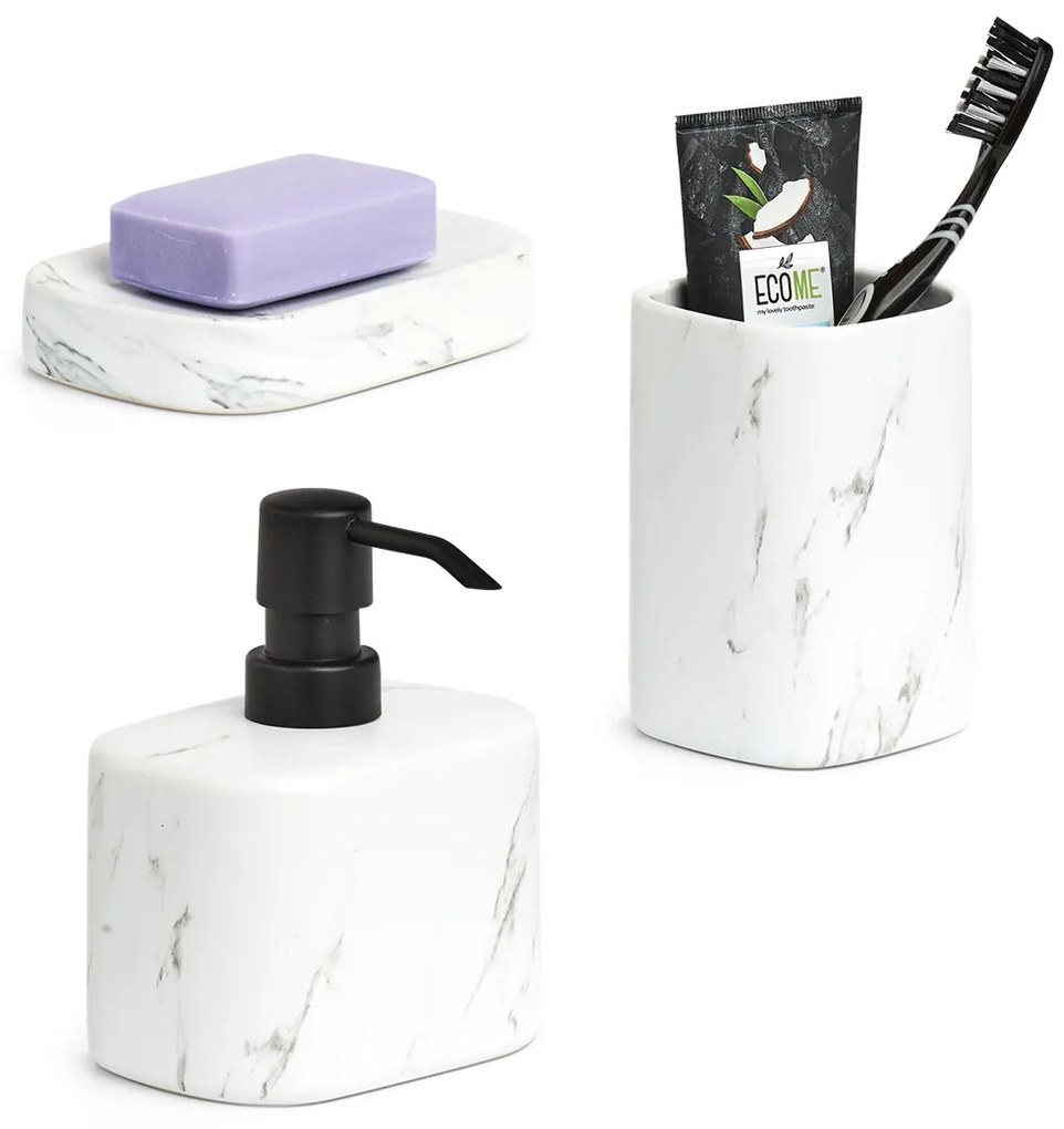 Ceramiczny dozownik na mydło MARBLE