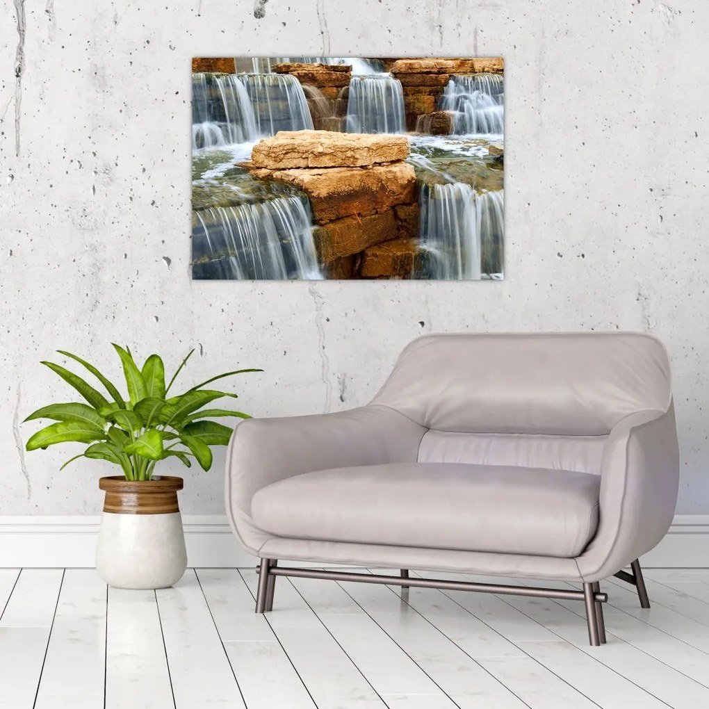 Obraz na szkle wodospadu (70x50 cm)