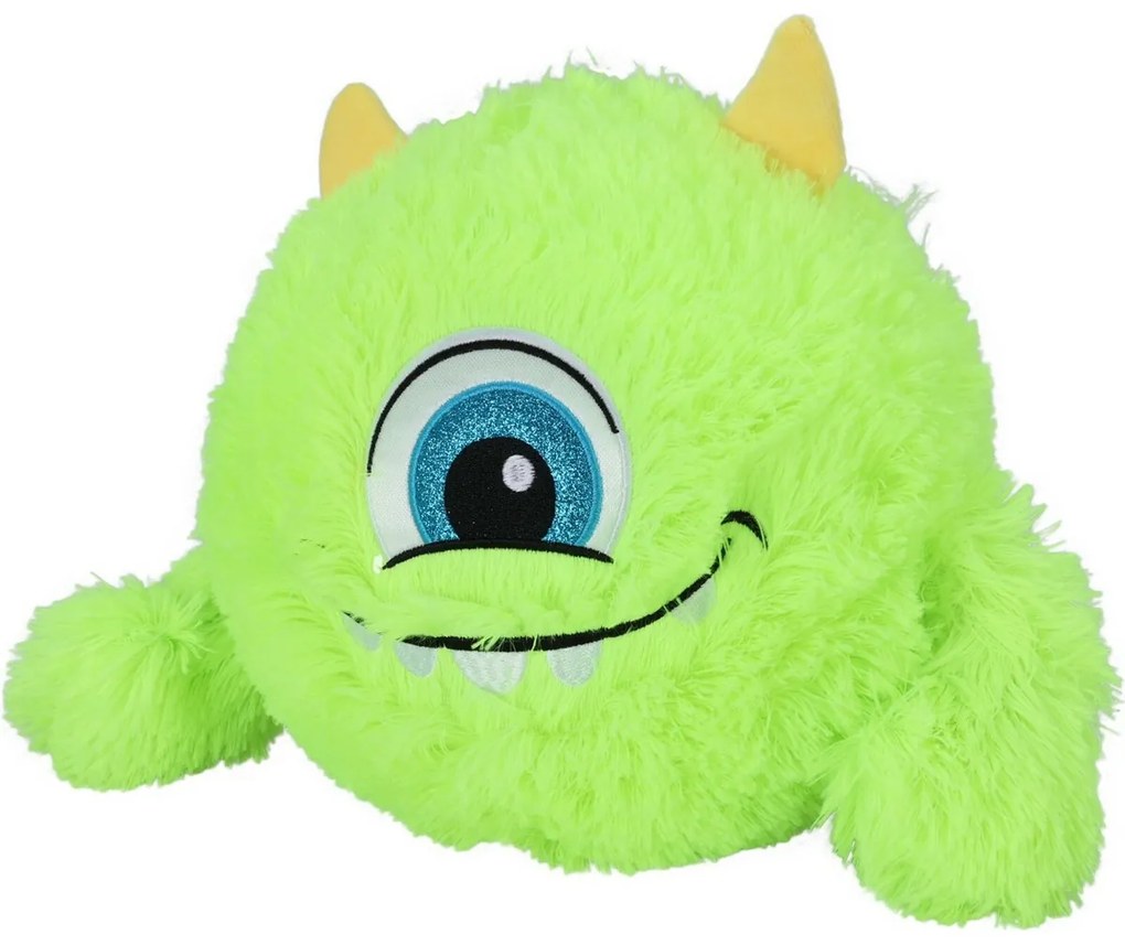 Nadmuchiwana piłka z futerkiem Monster żółta,średnica 23 cm
