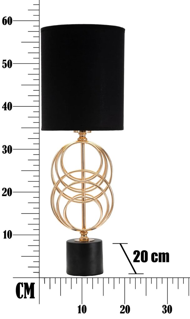 Lampa stołowa ze złotym zdobieniem CIRCLY