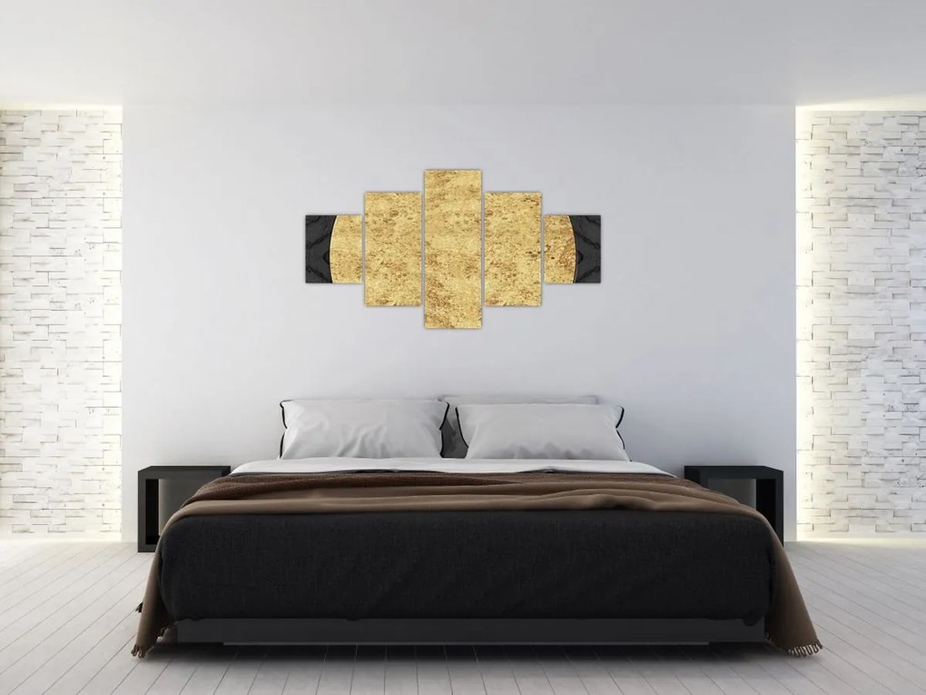 Obraz - Złota struktura N⁰2 (125x70 cm)