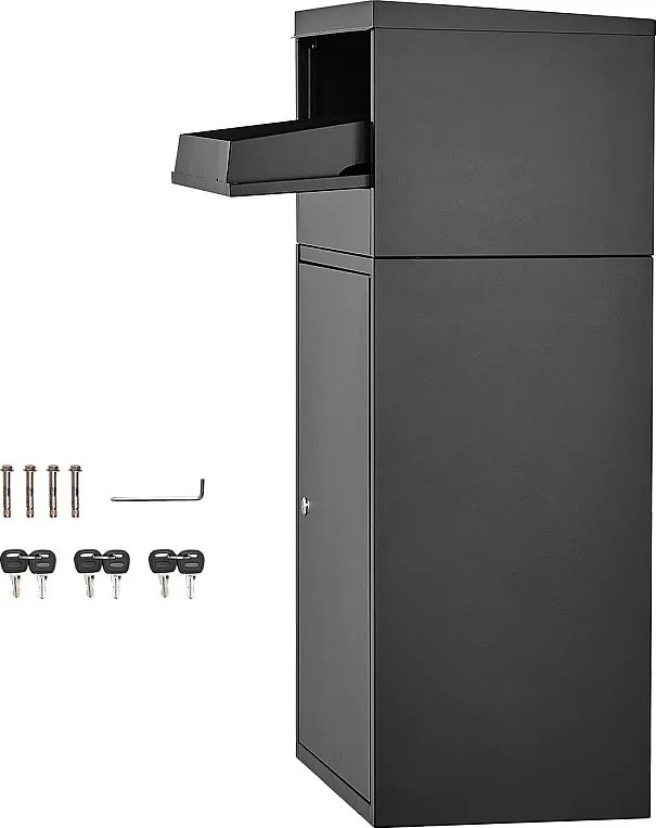 Skrzynka Pocztowa SucceBuy Bezpieczna Zewnętrzna Skrzynka na Przesyłki z Zamkiem, Szerokość 91 cm, do Przechowywania Przesyłek