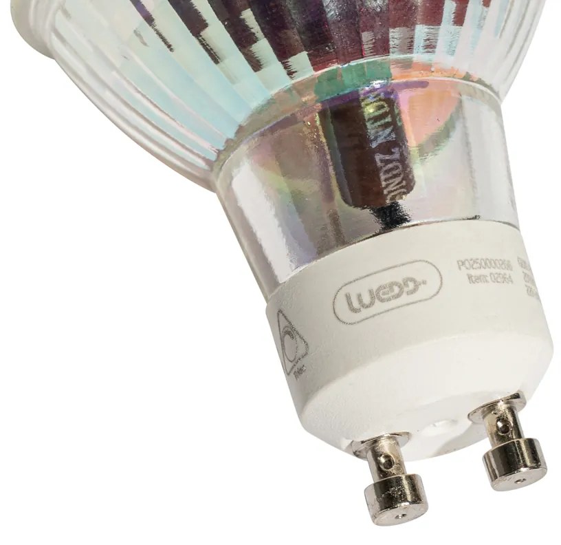 Zestaw 5 ściemnialnych żarówek LED GU10 50mm Kelvin przezroczystych 4,5W 345 lm 2000-2700K