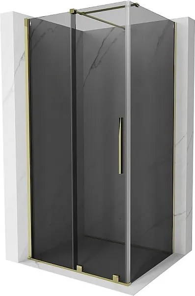 Mexen Velar kabina prysznicowa rozsuwana 90 x 70 cm, grafit, złota - 871-090-070-41-50