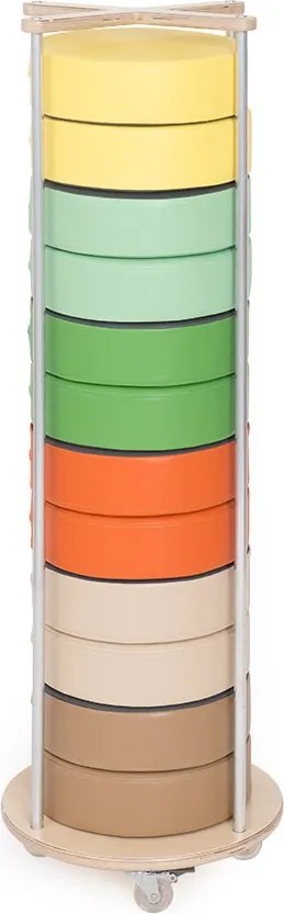 Komplet 12 puf okrągłych do przedszkola Natura 4641706