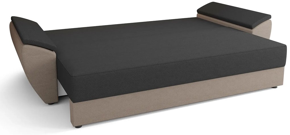 Łososiowa sofa rozkładana z pojemnikiem E9-P06