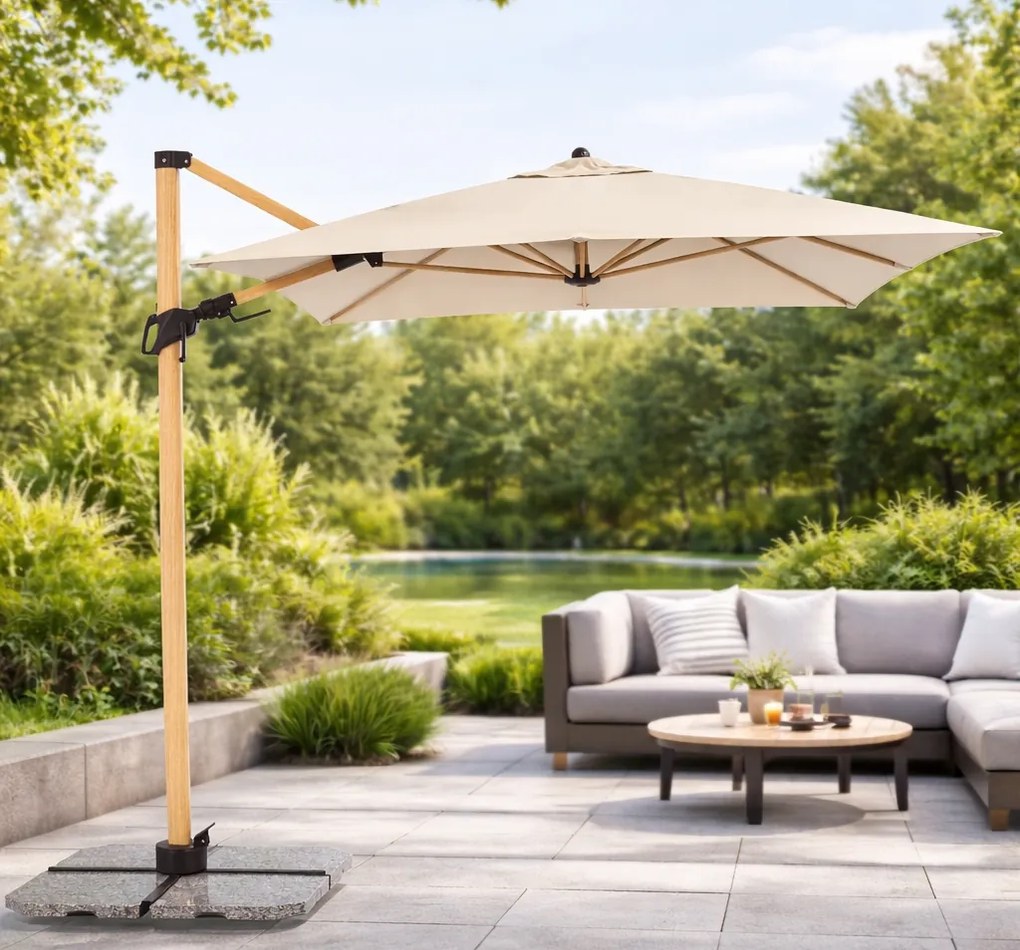 Doppler ALU WOOD 300 x 220 cm beżowa