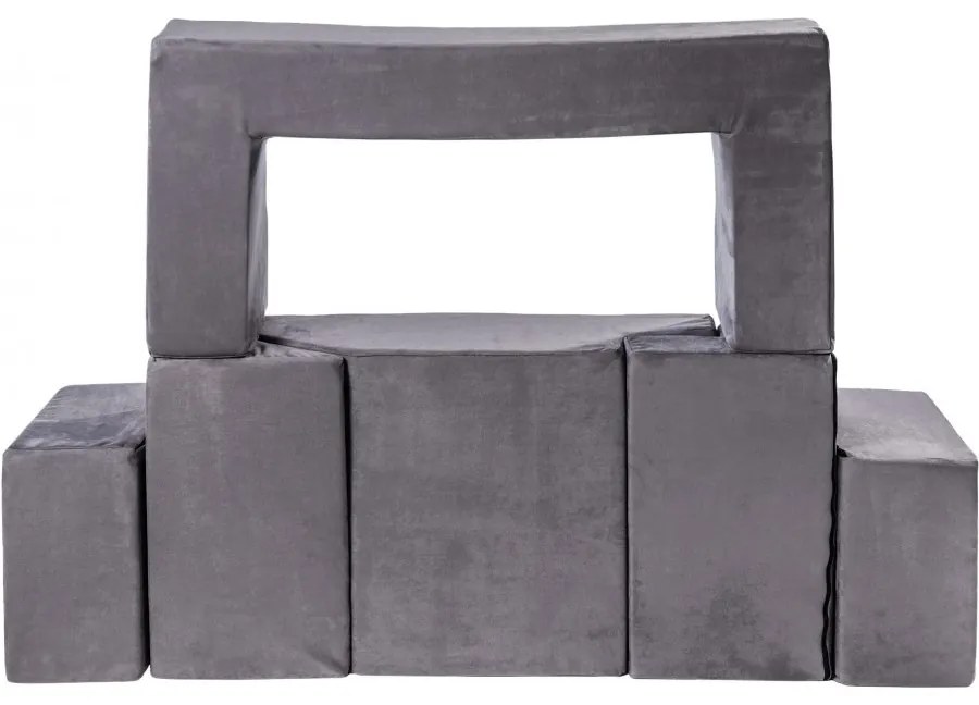 Velvet bricks set multifunkcyjny plac zabaw dla dzieci, szary - meowbaby®