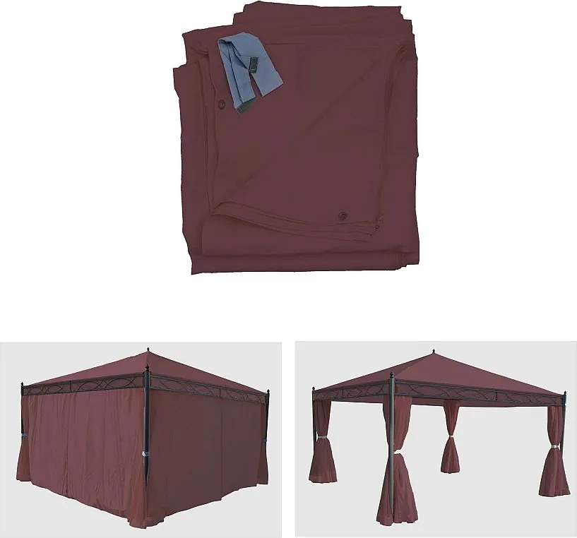 Pergola boczna Calpe III (zestaw 4 sztuk),  czerwono-brązowy