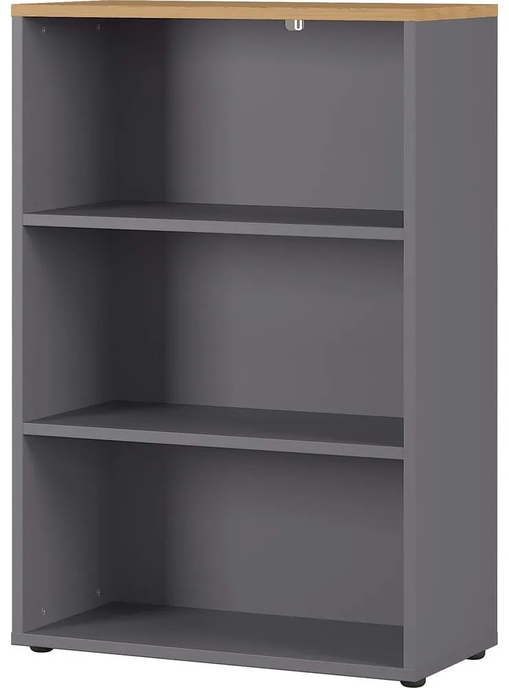 Antracytowy regał w dekorze dębu 80x120 cm Agenda – Germania