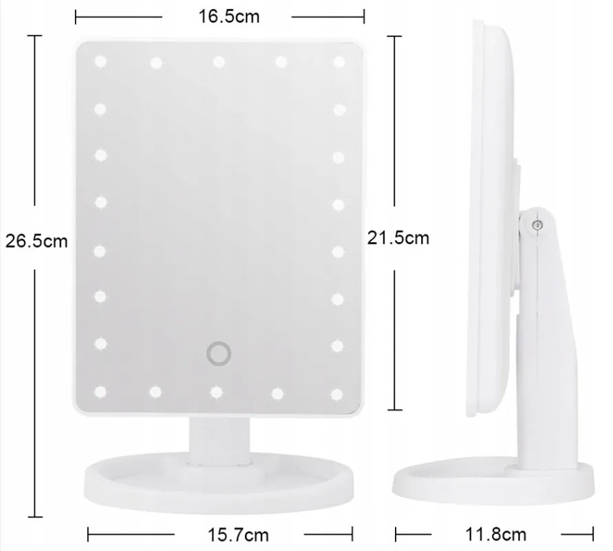 Lusterko diody 22xled kosmetyczne podświetlane