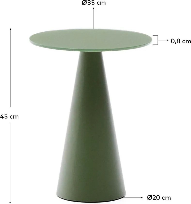 Okrągły stolik ze szklanym blatem ø 35 cm Wilshire – Kave Home