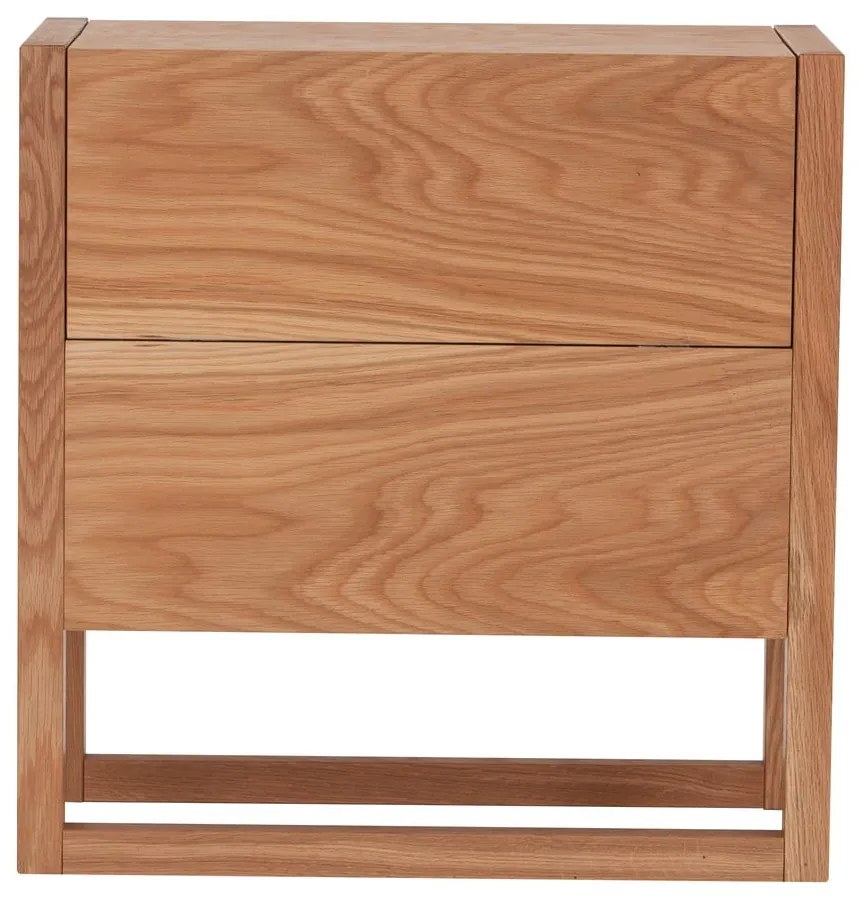 Barek z drewna dębowego w naturalnym kolorze 59x60 cm Woodman NewEst