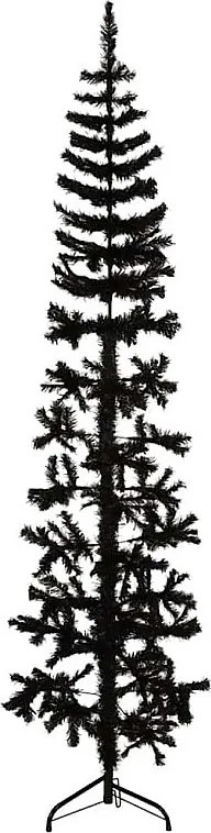 Sztuczna wąska połowa czarnego choinki bożonarodzeniowej 210 cm